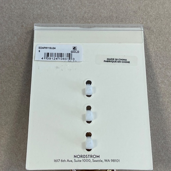 Nordstrom Open Edit Set of 4 Interlocking Gold-Tone Rings, Size 9 - NWT - Picture 4 of 4